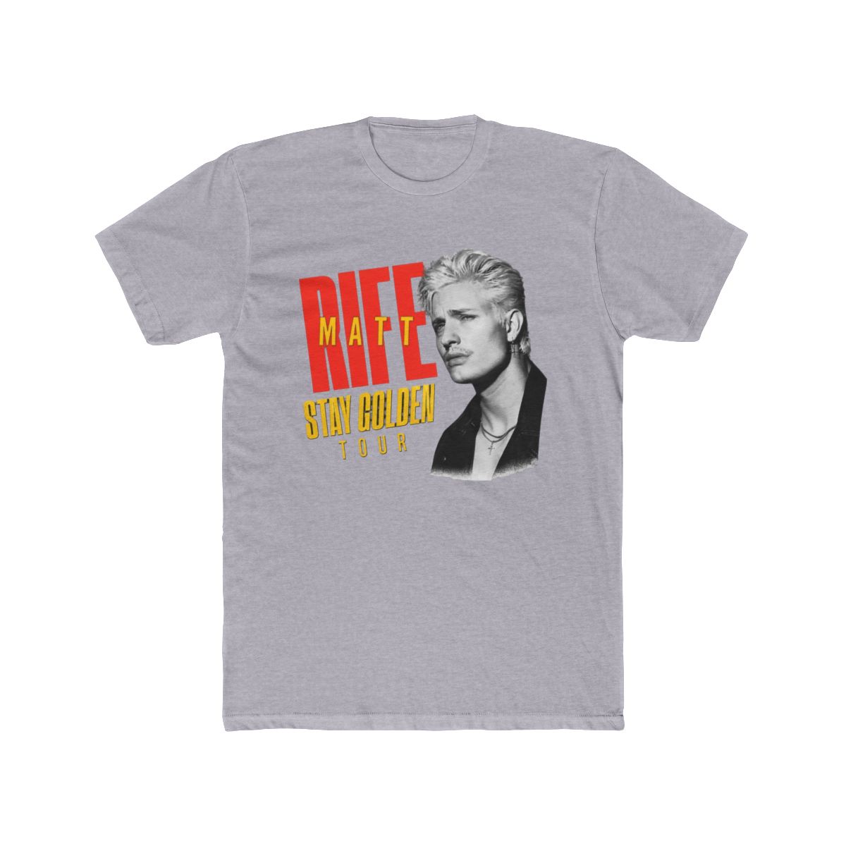 Matt Rife Comedian Stay Golden Tour 2025 Black Cotton T Shirt Full Size S-5XL - alternate angle 5, merchandise