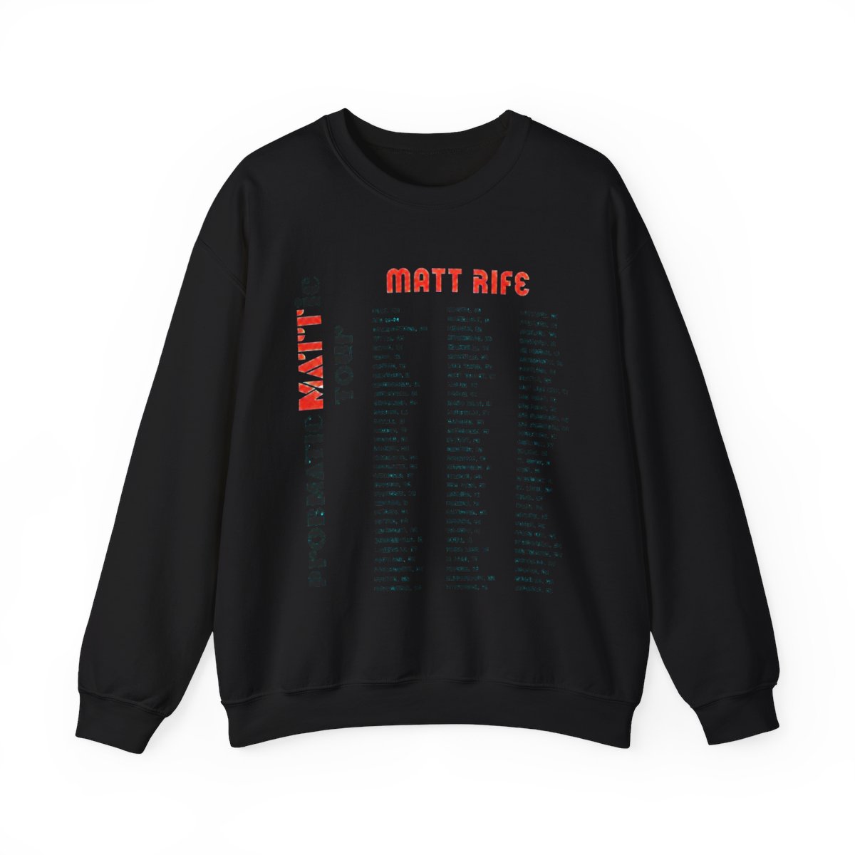 Matt Rife Merch Sweatshirts MATT RIFE Tour Short Sleeve ProbleMATTic Tour Tee Crewneck Casual Tee Shirt, White, Large - alternate angle 4, merchandise