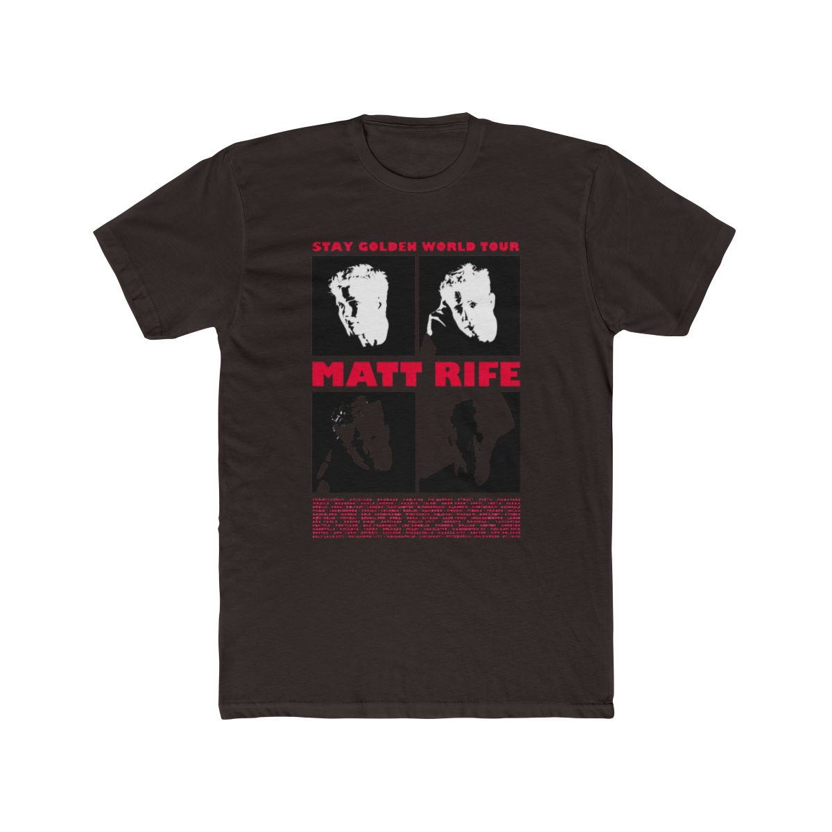 Matt Rife Stay Golden Tour T Shirt | Matt Rife Merch - alternate angle 2, merchandise