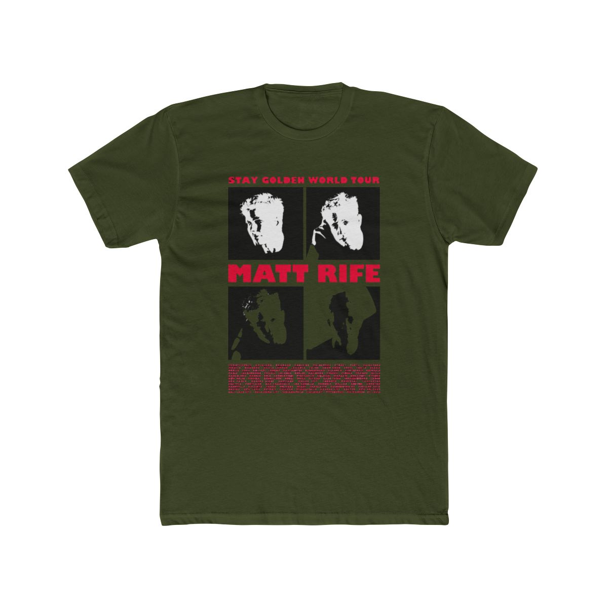 Matt Rife Stay Golden Tour T Shirt | Matt Rife Merch - alternate angle 5, merchandise